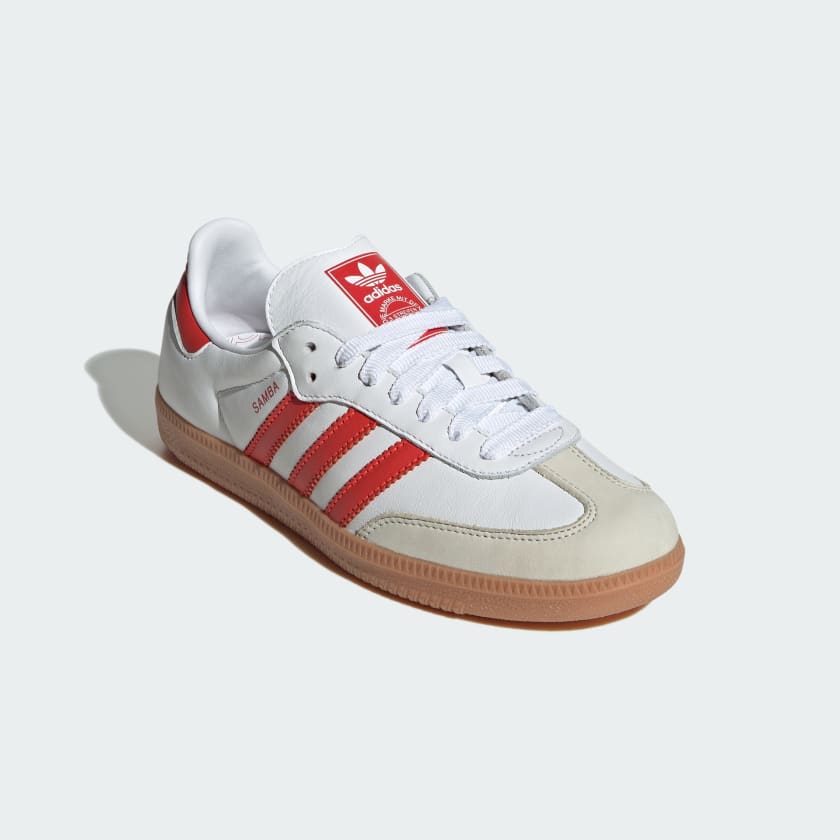 Adidas Samba "Solar Red" Branco / Vermelho