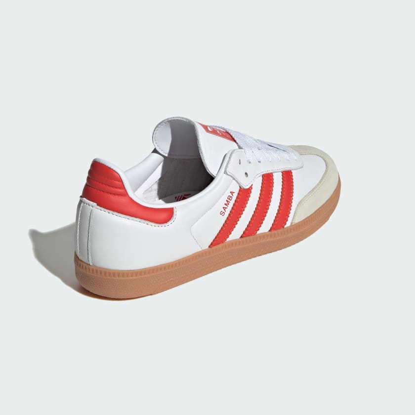 Adidas Samba "Solar Red" Branco / Vermelho