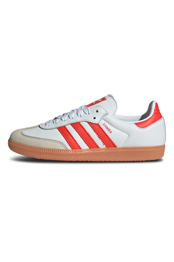 Adidas Samba OG "Solar Red" Branco / Vermelho