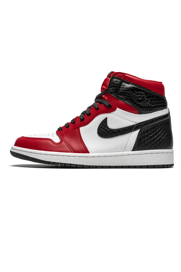 Nike Air Jordan 1 High "Satin Snakeskin" Preto / Vermelho