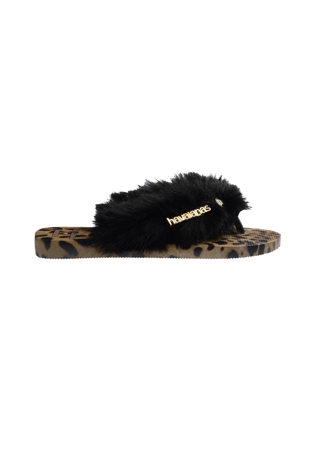 Chinelo Havaianas X Dolce & Gabbana Faux Fur "Rose Gold" Estampado