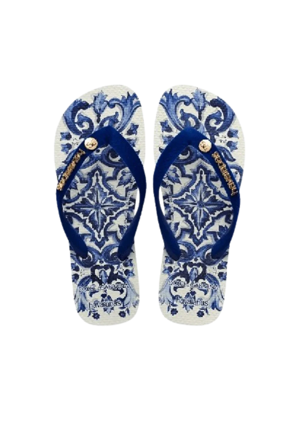 Chinelo Havaianas x Dolce & Gabbana "Blu Mediterraneo" Azul / Branco