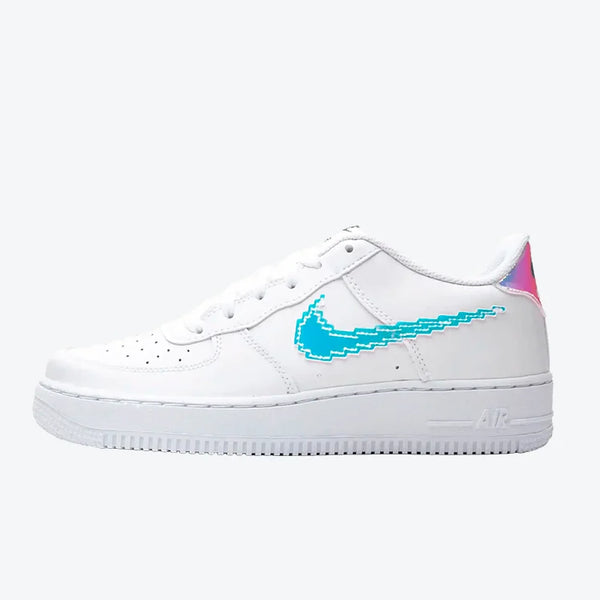Nike Air Force 1 Low "Iridescent Pixel Swoosh" Branco