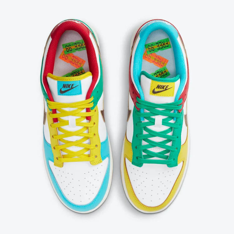 Nike Dunk Low "Free 99 White" Colorido